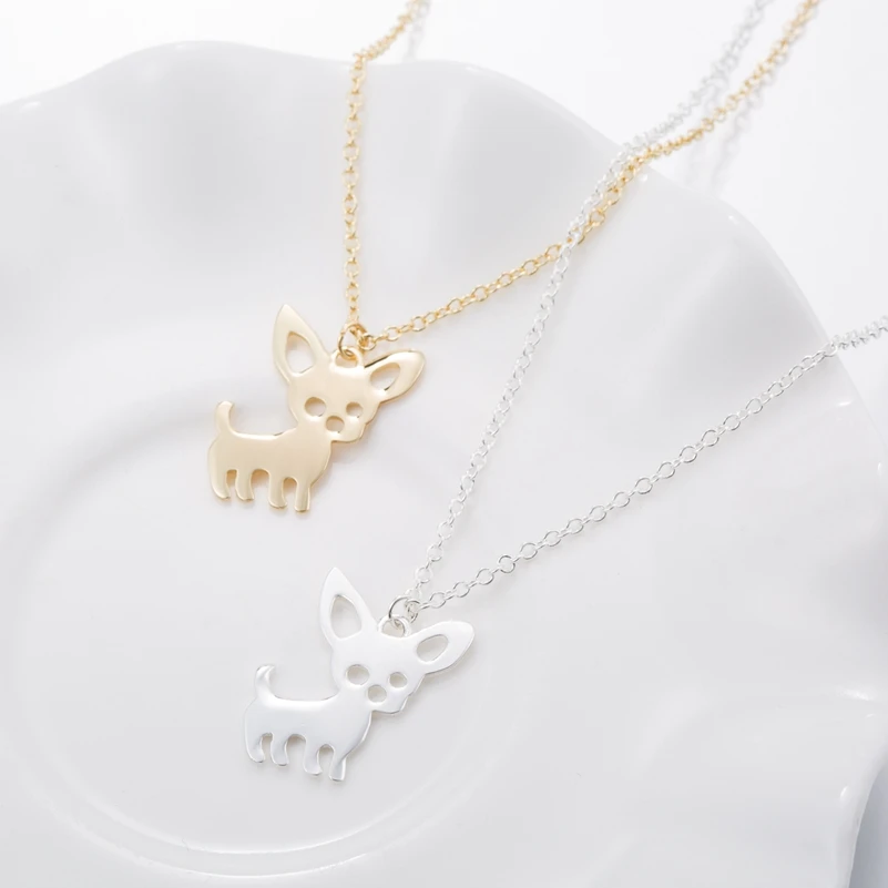 SMJEL New Cute Chihuahua Pet Pendant Necklaces for Women Love My Pet Animal Dog Necklace Choker Ketting Jewelry Gifts