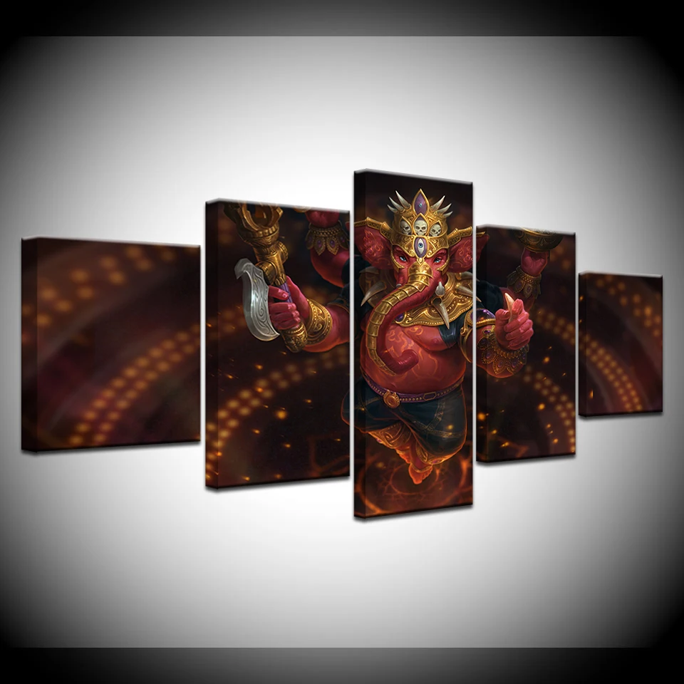 

Canvas Painting the cute Dragon 5 Pieces Wall Art Painting Modular Wallpapers Poster Print for living room Home Decor