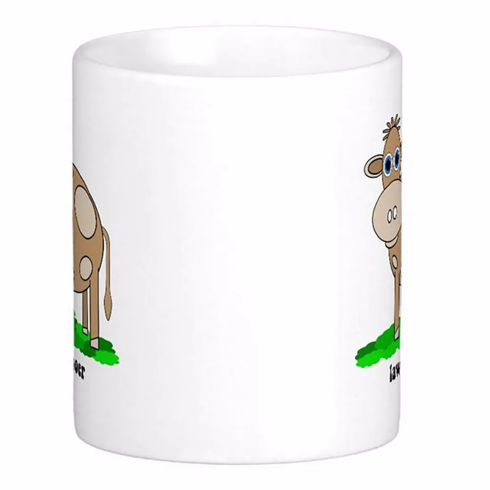 Funny Cow White Coffee Mugs Lawn Mooer Tea Mug Customize Gift By LVSURE Ceramic Mug Travel Coffee Mugs