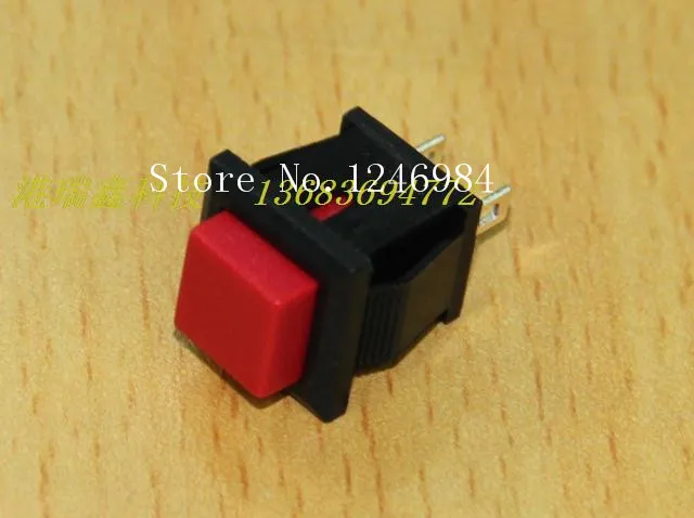 [SA]No square button switch trigger lock switch normally open RESET red button reset switch PB307B--100PCS/LOT