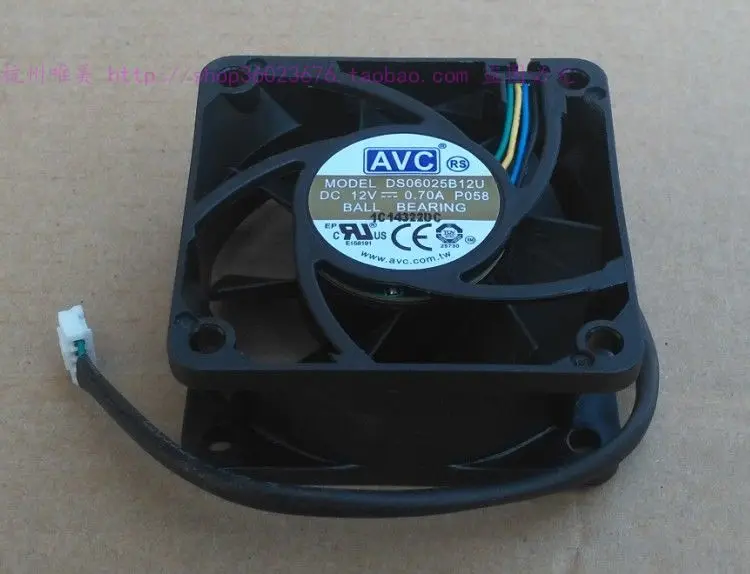 

NEW AVC 6025 6CM 4PIN DS06025B12U 12V 0.70A cooling fan