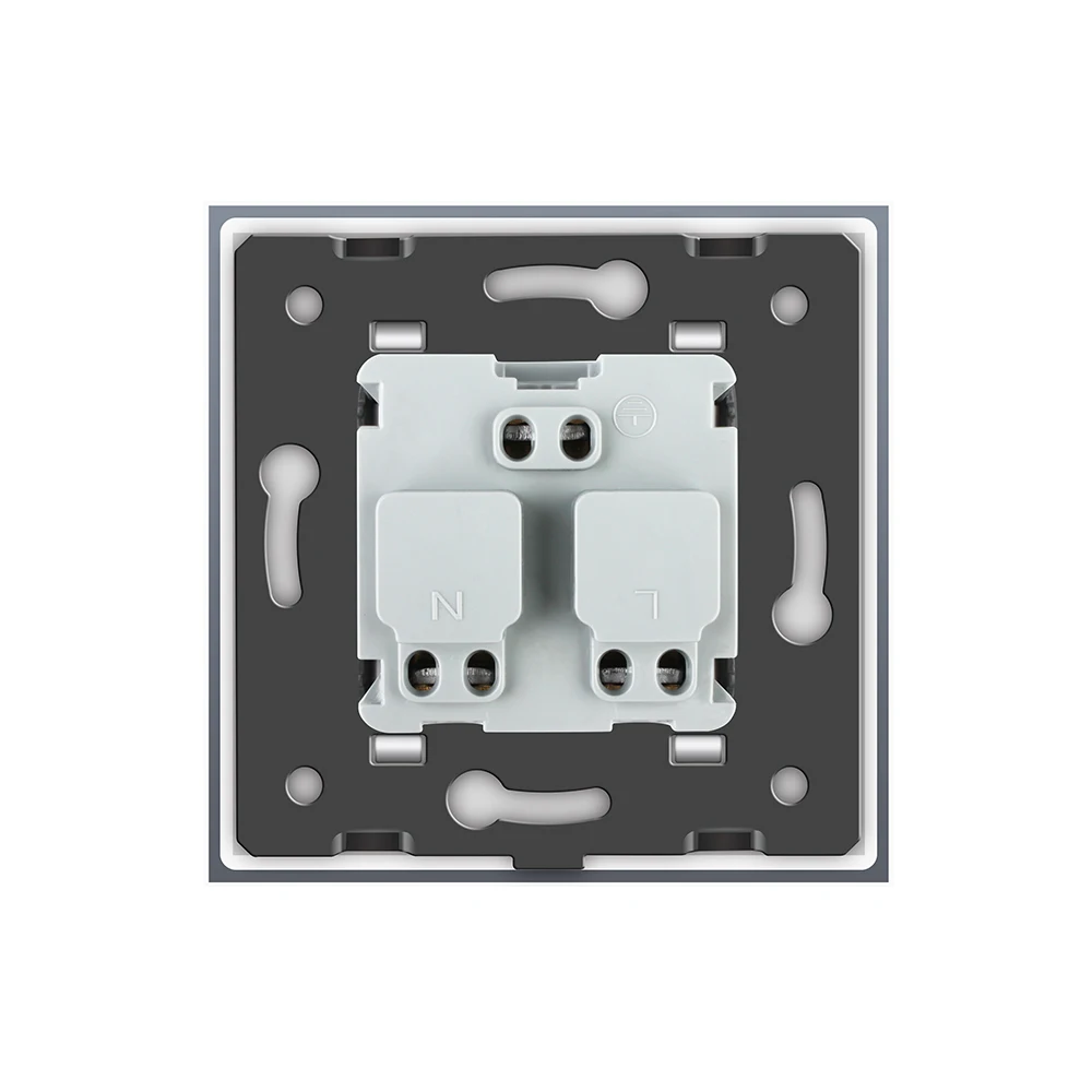 Free Shipping,Livolo New Outlet,French Standard Wall Power Socket, VL-C7C1FR-11,White Crystal Glass Panel, AC 110~250V 16A