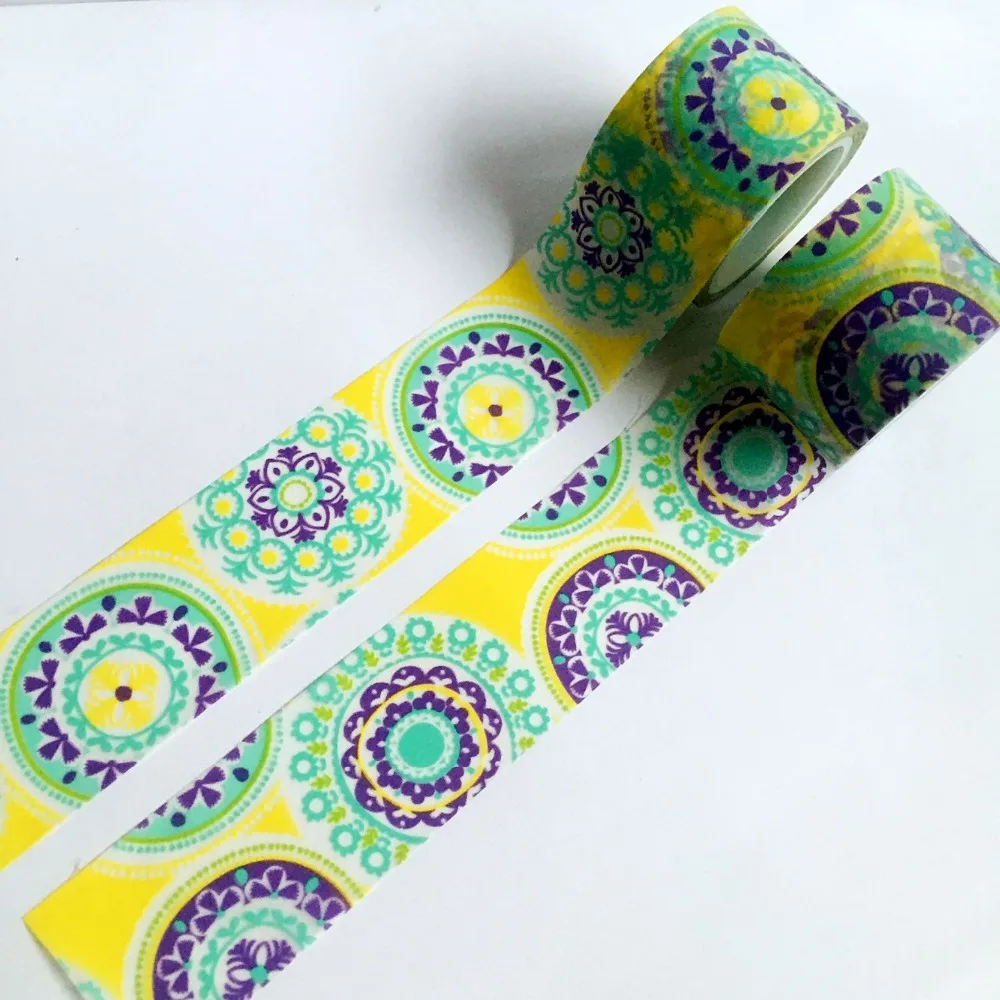 

Beautiful shipping 30mm*5m high quality washi paper tape/Yellow background beautiful anadem masking japan washi tape