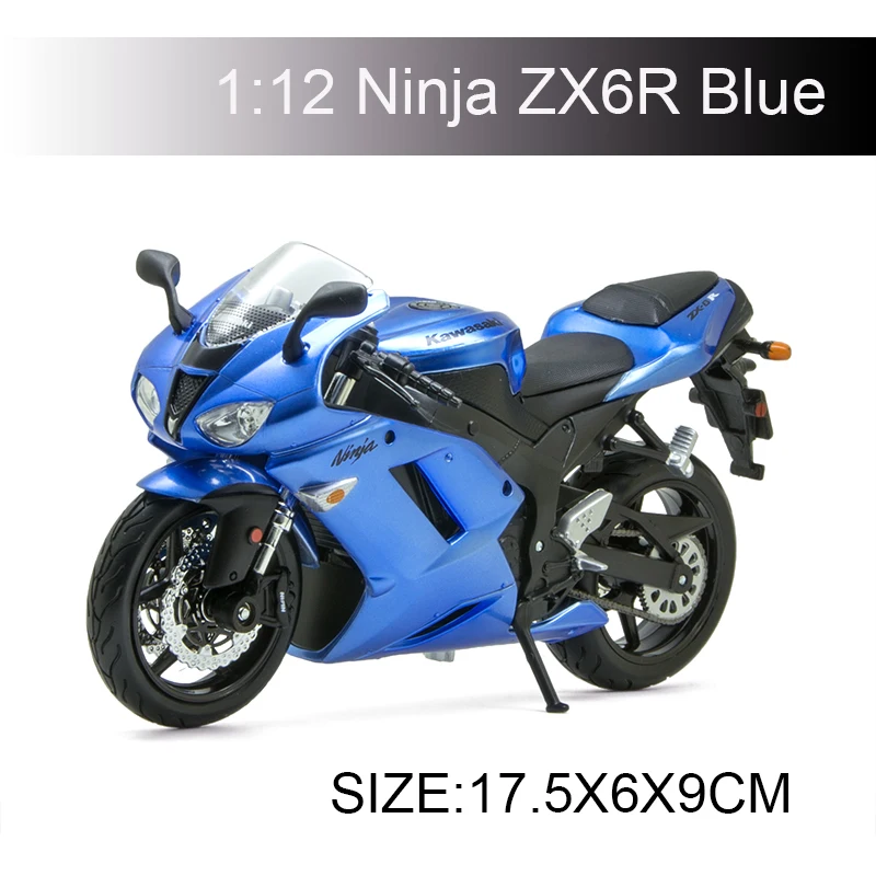 

Maisto Kawasaki Ninja ZX6R Blue motorcycle model 1:12 scale Motorcycle Diecast Metal Bike Miniature Race Toy For Gift Collection