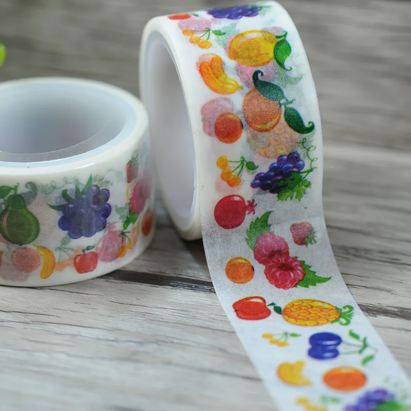 Free Shipping Beautiful 30mm*5m or 30*10m color fruit  washi tape/wider diy paper tape,masking washi tape