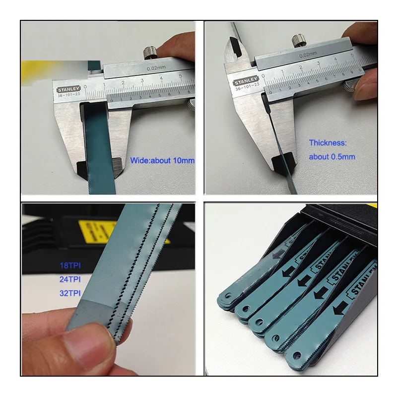 Stanley 1pcs multifunction sharpness 18T 24T 32T high speed steel hacksaw blade 12\