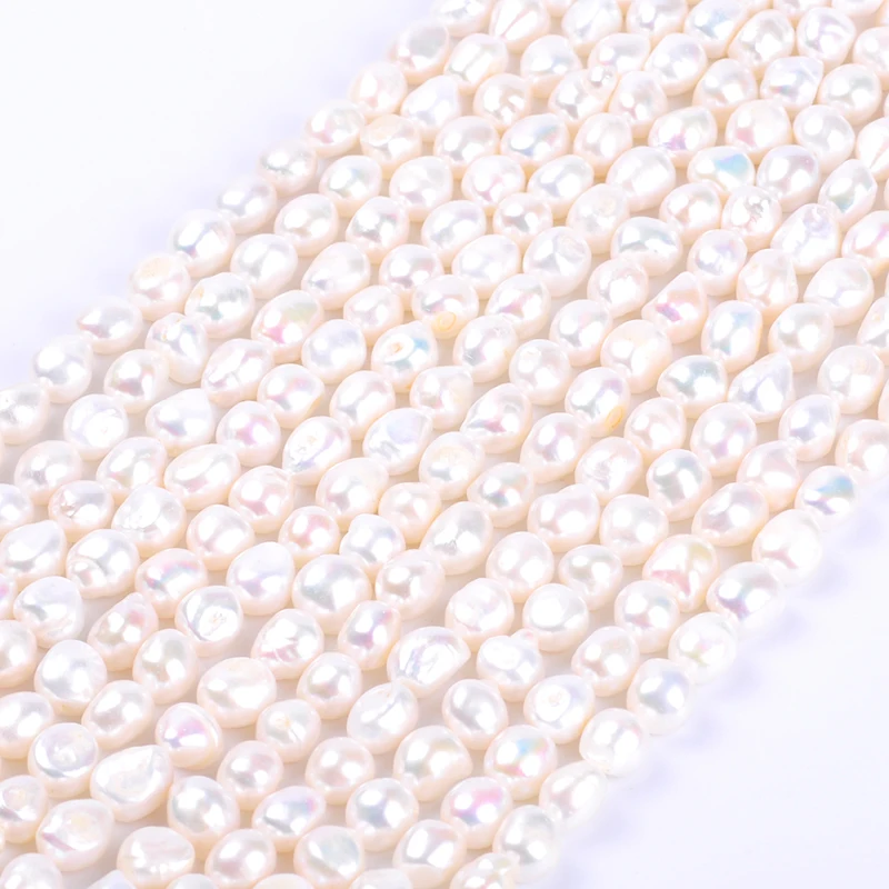 1pack/lot 10-11mm A quality white rice oval irregular Natural freshwater Pearl Loose Beads DIY for Jewelry bracelet necklace