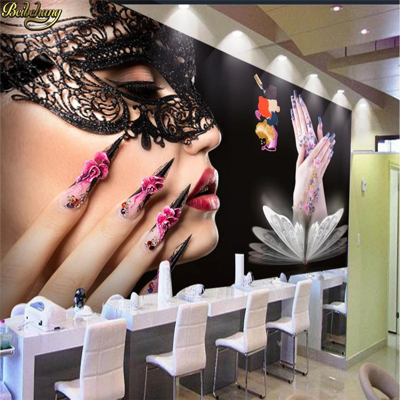 beibehang Custom photo wallpaper murals beauty salon nail decoration high-end murals wall background papel de parede wall paper