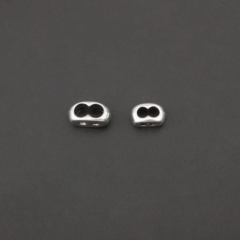 20pcs 3mm 4mm Double Holes Barrel Slider Spacers For 3/4mm Round Leather Cord Bracelet Necklace Jewelry Findings