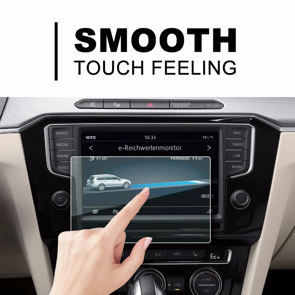 RUIYA-protector de pantalla PET para Passat B8, 8 pulgadas, 2017, 2018, navegación gps, pantalla 3H, protección transparente invisible, 2 paquetes