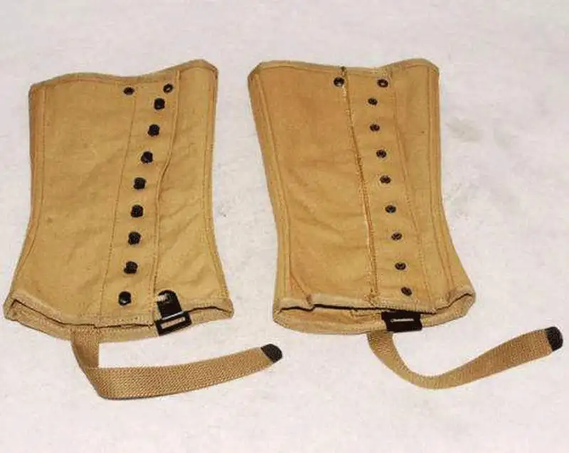 Military WWII US Army Wrappings Leggings or Puttee Soldier Canvas - US048