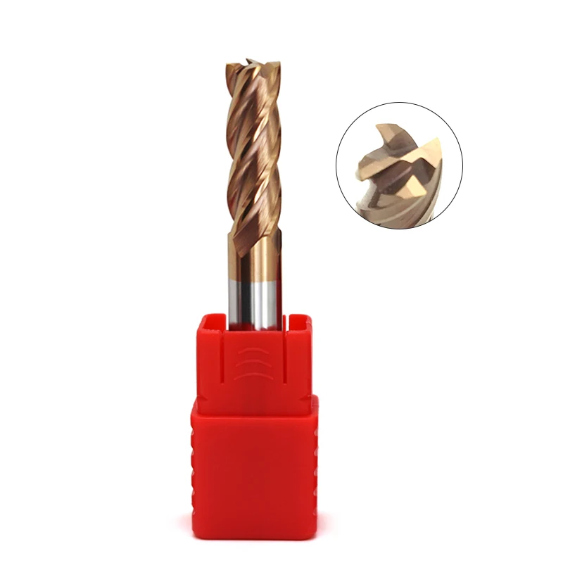 Frez trzpieniowy z węglika spiekanego HRC60, 1mm 2mm 3mm 4mm 5mm 6mm 8mm 10mm 12mm, 4-ostrzowy, do frezowania, rowkowania, profilowania, frez czołowy do metalu.