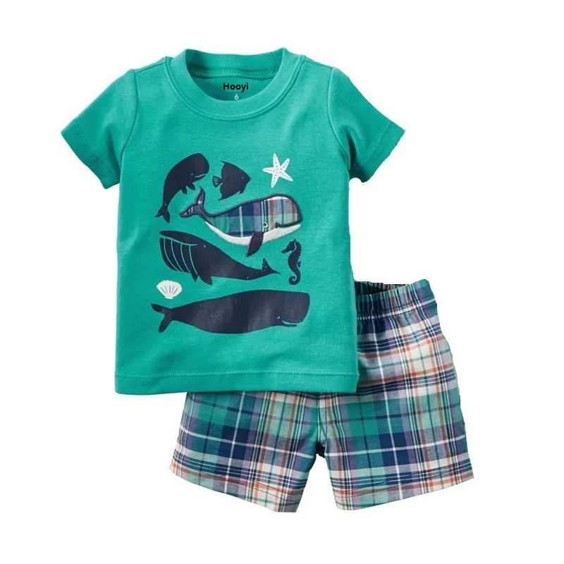 Giraffe Clothes Suit For Boy 6 9 12 18 24 Month Summer Baby Tee Shirts Shorts Pants 2-Pieces Sets Outfits Cotton Tops Jumpsuits
