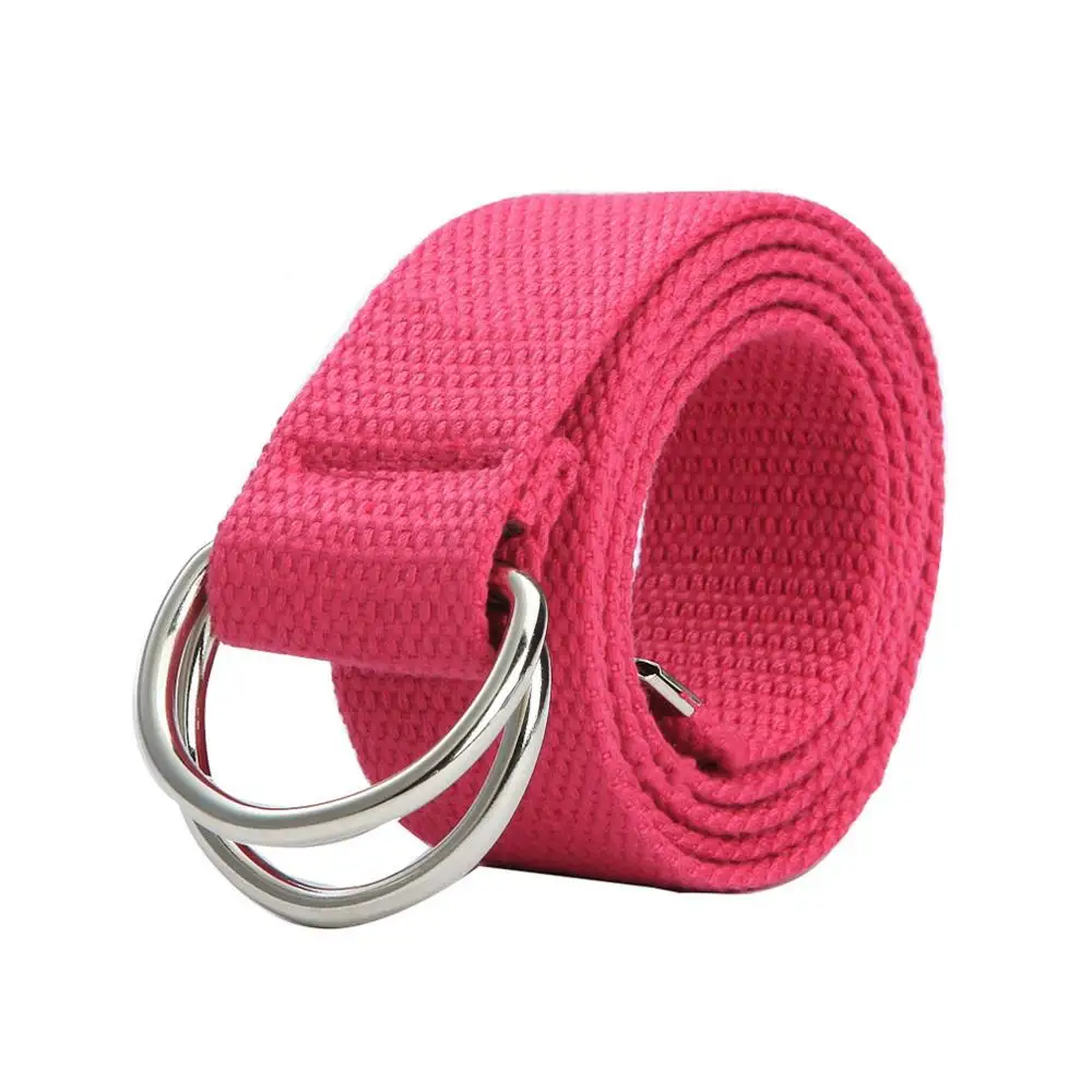 FAJARINA 10 Colours Optional Unisex Double Ring Soft Canvas Strap Belts for Jean Freeshipping Wholesale Price Belt CPBT0023