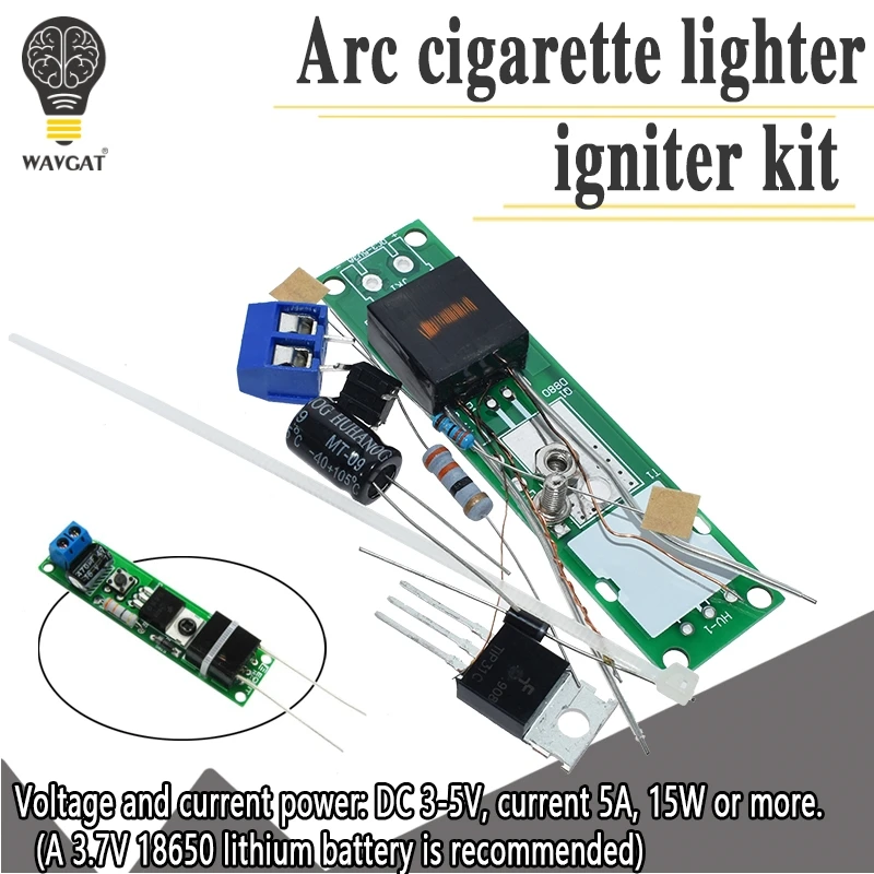 DC3-5V zestaw DIY Generator wysokiego napięcia Arc zapalniczka zestaw do DIY elektroniczny zestaw do samodzielnego montażu
