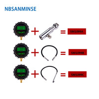 SM1099B 0-200psi Digital LCD Tire Tyre Air Pressure Gauge For Motorcycle Car Truck Bike NBSANMINSE