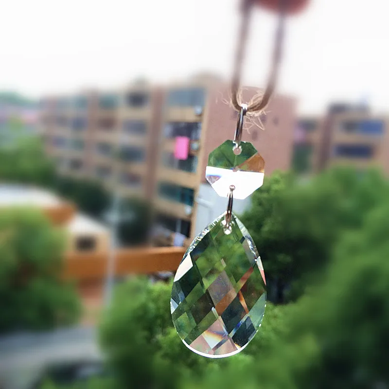 10pcs High Quality Clear Crystal Waterdrop Faceted Hanging Pendants for Chandeliers Glass Curtains Accessories Home Decoration