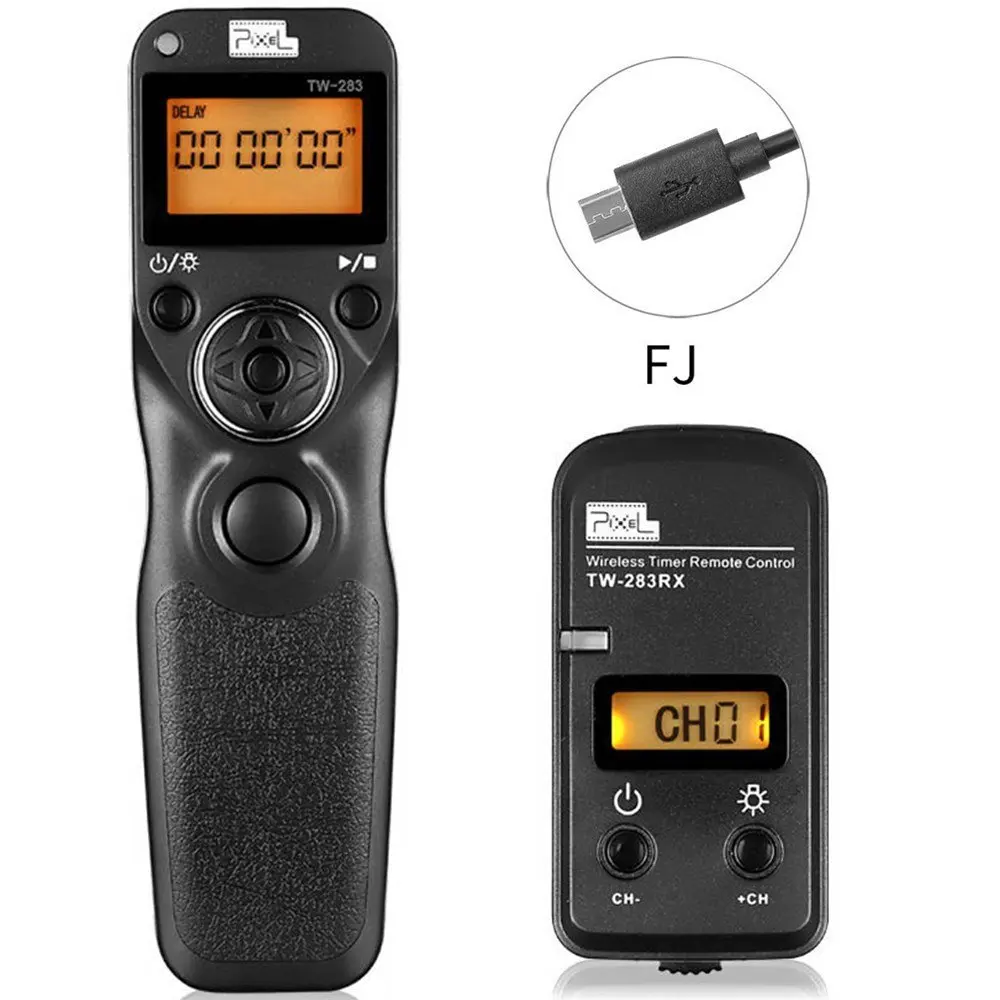 PIXEL TW-283/90 Wireless Timer Shutter Release For Fujifilm GFX50S/X-Pro2/X-T2/X-T1/X-T20/X-E2/X-E2S/X-M1/X100F/X100T/X-A2/X70