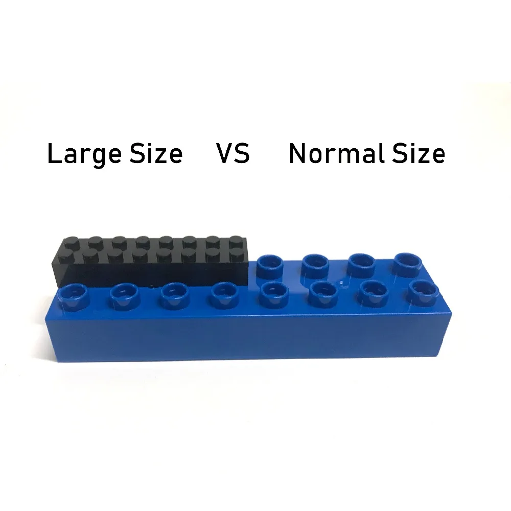 Big Size Building Blocks 2X2 Dots 12PCS/lot 10Colors Educational Figures Brick Toys for Children Compatible with Brand