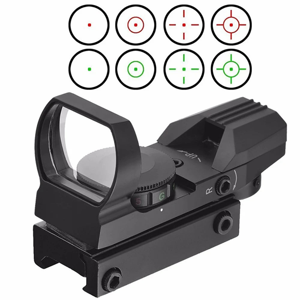 

Hot 20mm Rail Riflescope Hunting Optics Holographic Red Dot Sight Reflex 4 Reticle Tactical Scope Collimator Sight