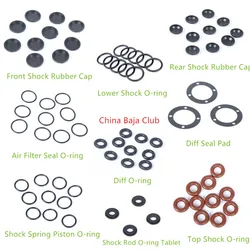 Spare Part Shock Rubber Cap Air Filter O-Ring Differential Seal Ring Sealing Pad Oil Seal for 1/5 Losi 5ive-T Rovan LT