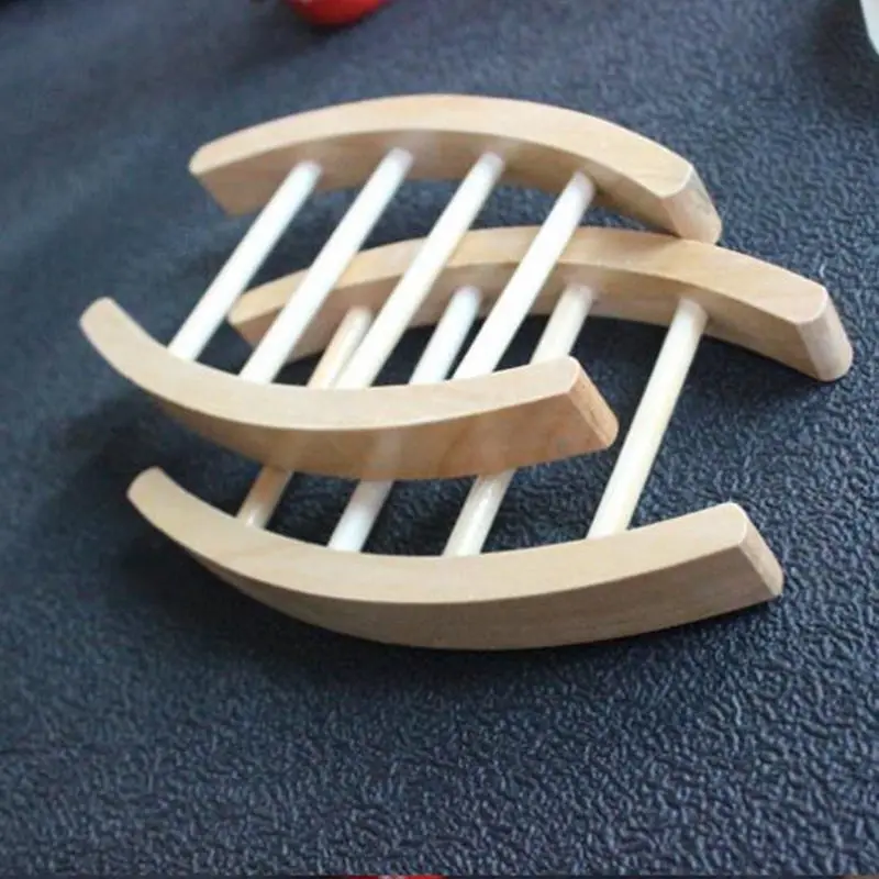 Wooden Soap Dish for kitchen bathroom accessories Soap Tray Holder Storage Rack Plate Container Shower Products F20173273