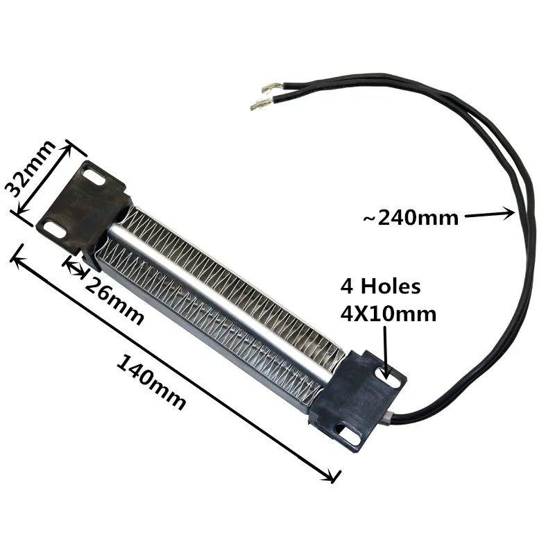 150W PTC Air Heater Heating Body Heating Surface Of The Insulating Fittings Heating Element Heat Exchanger 12V PTC Heater