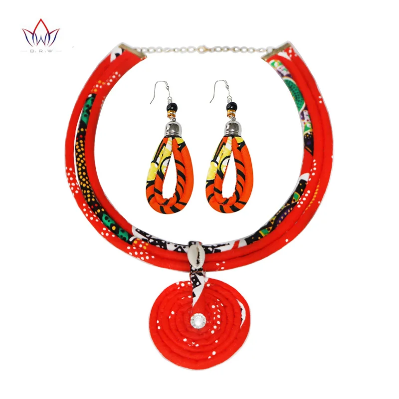 Conjuntos de joyas bohemias para mujer, collar y colgantes de moda con pendientes largos hechos a mano, color rojo, para boda, WYB87, 2023