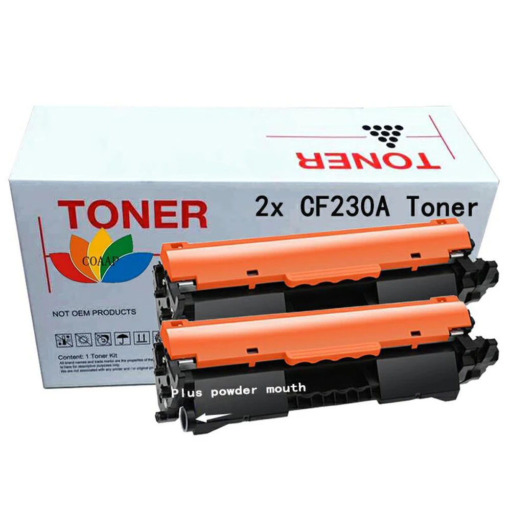 

2x Compatible CF230A CF230 230A Black Toner Cartridge for HP LaserJet M203d M203dn M203dw MFP M227fdn M227fdw (No Chip)