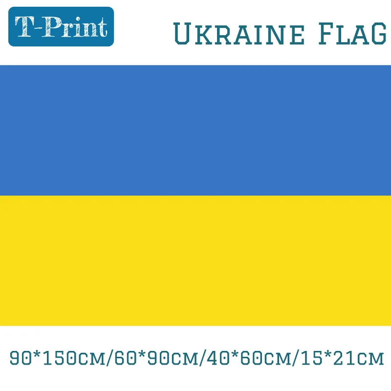 90*150cm/60*90cm/40*60cm/15*21cm Ukraine Flag Large Polyester Ukrainian National Country Flag and Banner Home Decor