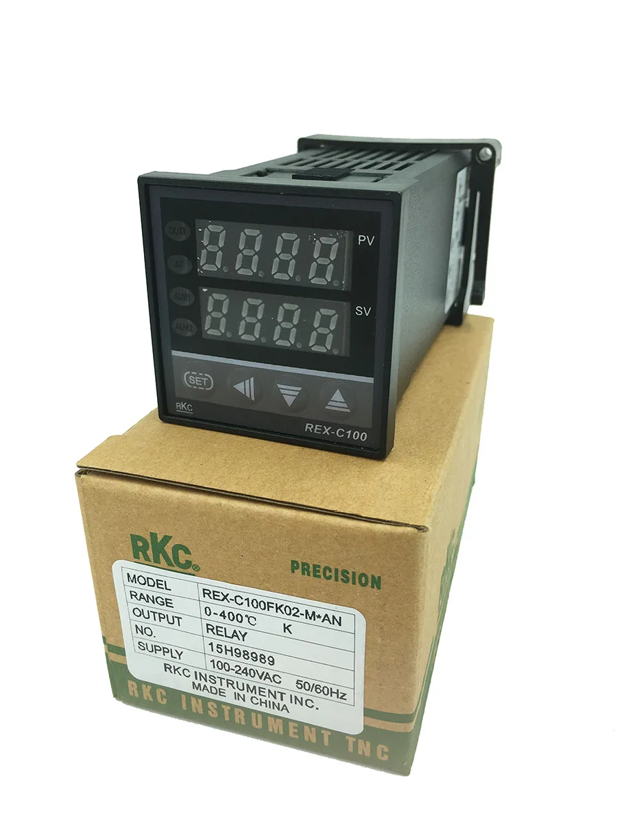 REX-C100 Digital PID Temperature Control Controller Thermostat Relay output  0 to 400C with K-type Thermocouple Probe Sensor