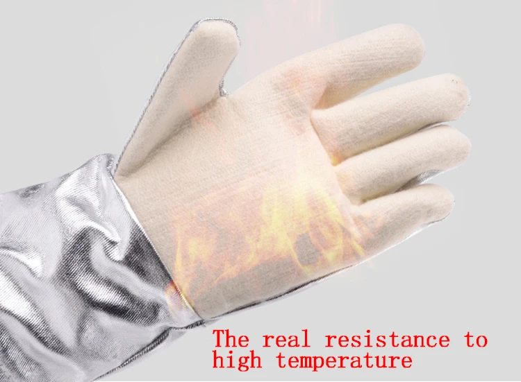 CASTONG 300 degrees high temperature gloves Para-aramid Aluminum foil fireproof gloves Insulation Anti-scalding protect gloves