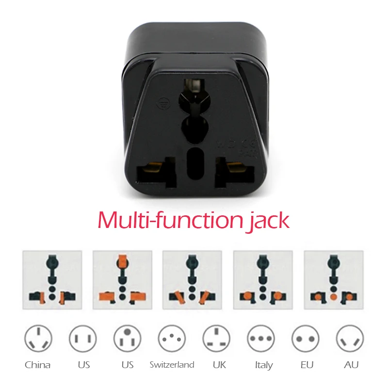 1PC New High Quality Universal UK/US/EU/AU to Italian 3pin Travel Plug Italy Milan Chile Converter Adapter Plug Adaptor Convert