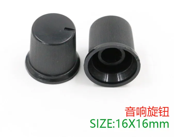 20 قطعة عدم الانزلاق مقبض مقبض الجهد الأسود مكبر كهربائي الصوت حجم المقبض الداخلي 6 مللي متر ، مظهر 25*17 مللي متر للصوت HIFI