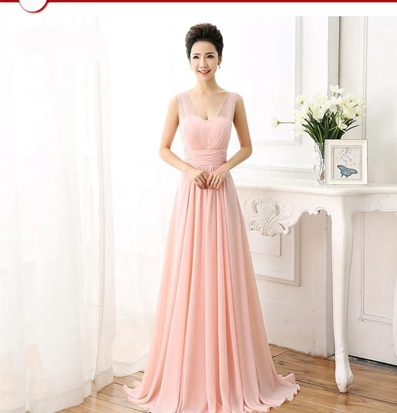 Nach Maß Lange Mint Green Brautjungfer Kleid Royal Blau Rosa Lila Gelb Gold Chiffon Kleid Vestido Bodenlangen Formale Kleider