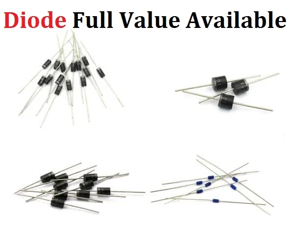 100PCS DIP HER207 HER208 HER307 HER308 DB3 DB4 SF14 SF16 SF1600 SF28 SF54 SF56 MUR1100E MUR160 MUR460 HER108 Diode Free Ship