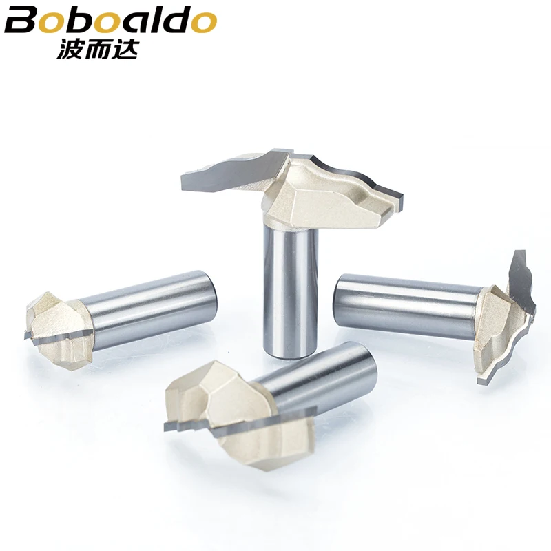 1 PC 1/2 "Shank Trimmer Router Bits สําหรับไม้ทังสเตนคาร์ไบด์งานไม้แกะสลัก Endmill เครื่องมือสําหรับไม้ MDF