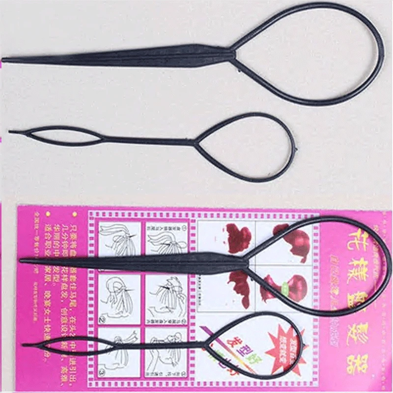 2pcs Fashion Topsy Tail Hair Braid Ponytail Hair Accessory Maker Styling Tool