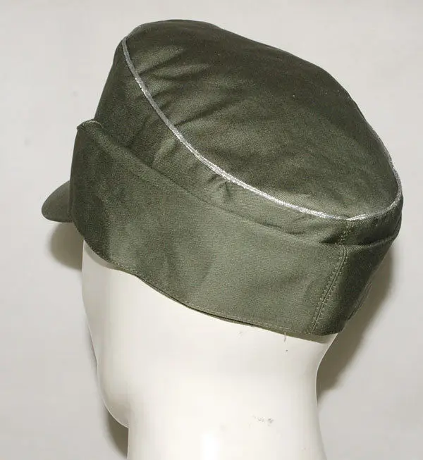 WWII German WH Officer Summer Panzer m43 Field Cotton Cap Green-GM045