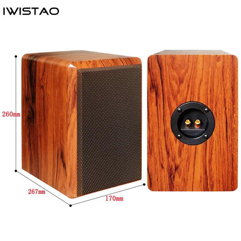 

IWISTAO 4 Inch Full Range Speaker Empty Cabinet Passive Speaker Enclosure Wood 15mm High Density MDF Board Volume 7.2L DIY