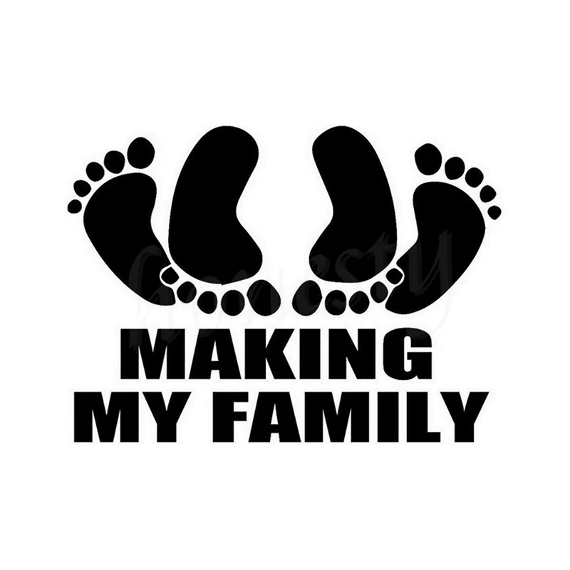 

Big And Small Feet Family Car Car Glass Wall Window Door Back Car Jdm Label Graphics Vinyl Decals Rear Window Car Sticker