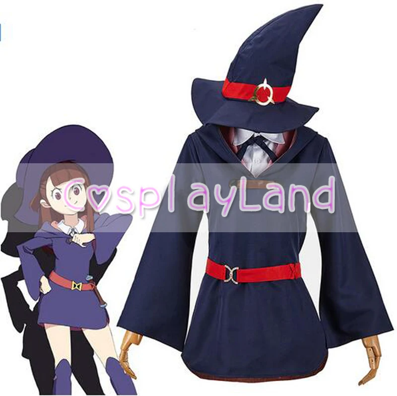 

Little Witch Academia Akko Kagari Dress Uniform Outfit Anime Cosplay Costume Carnival Halloween Costumes for Adult Women