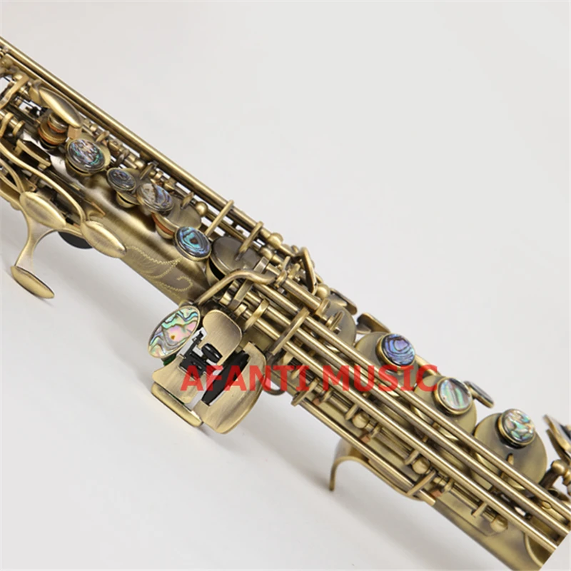 Afanti Music Bb tone / Brass body / Bronze Soprano Saxophone (ASE-935)