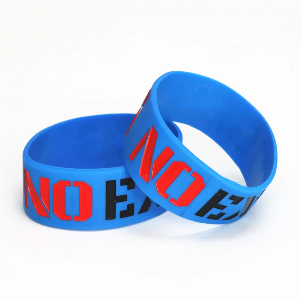 1PC Fashion No Excuses Motivation Silicone Wristband Sports Rubber Bracelets & Bangles Used In Any Sport Activities Gift SH076