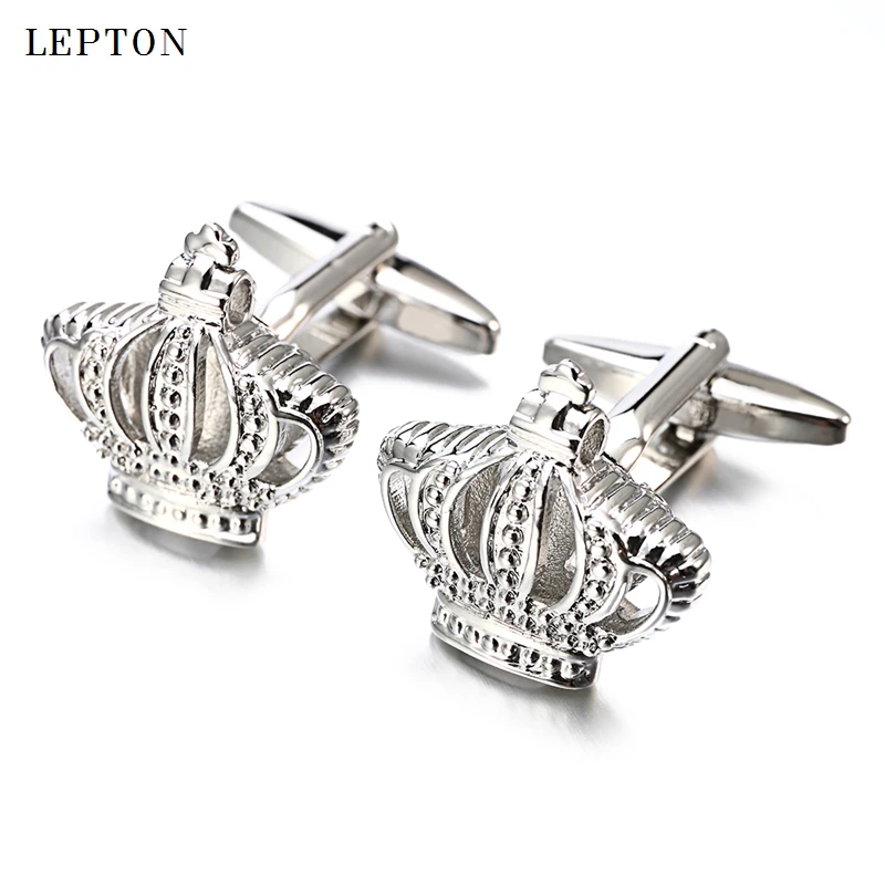 

Newest Metal Crown Cufflinks For Men Hot Sale Real Tie Clip Hollow Crown Cufflinks Mens Shirt Cuffs Cuff links Relojes gemelos