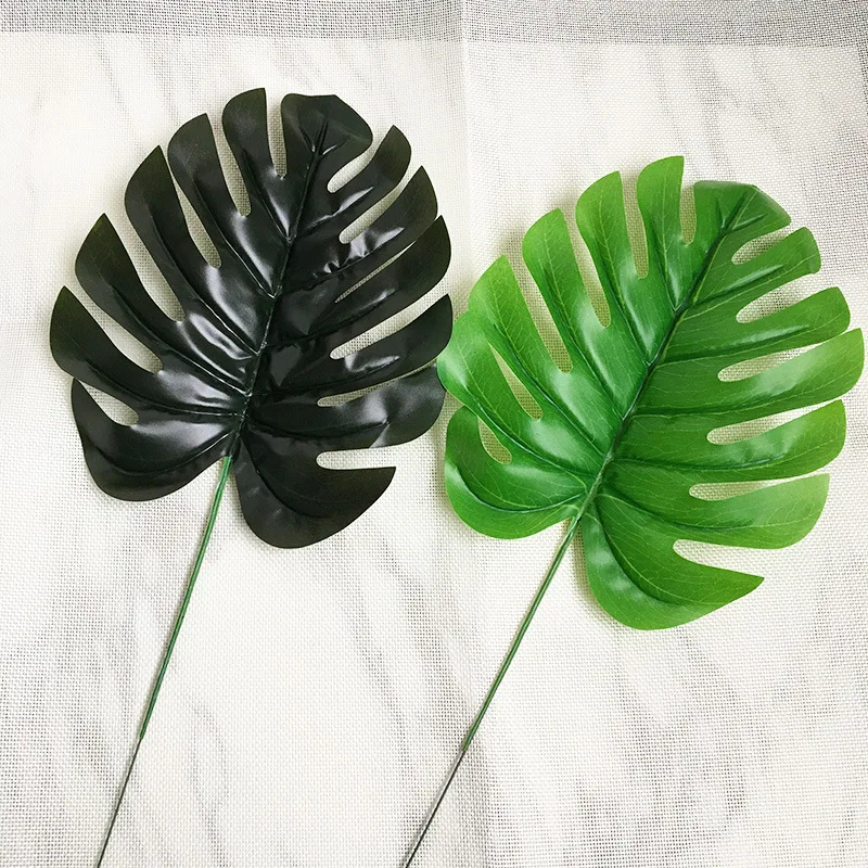 

6pcs Artificial Artificial Single Turtle Leaf Real Feel Plant Wall Background Wall Fake Leaves Flower Arrangement Accessories