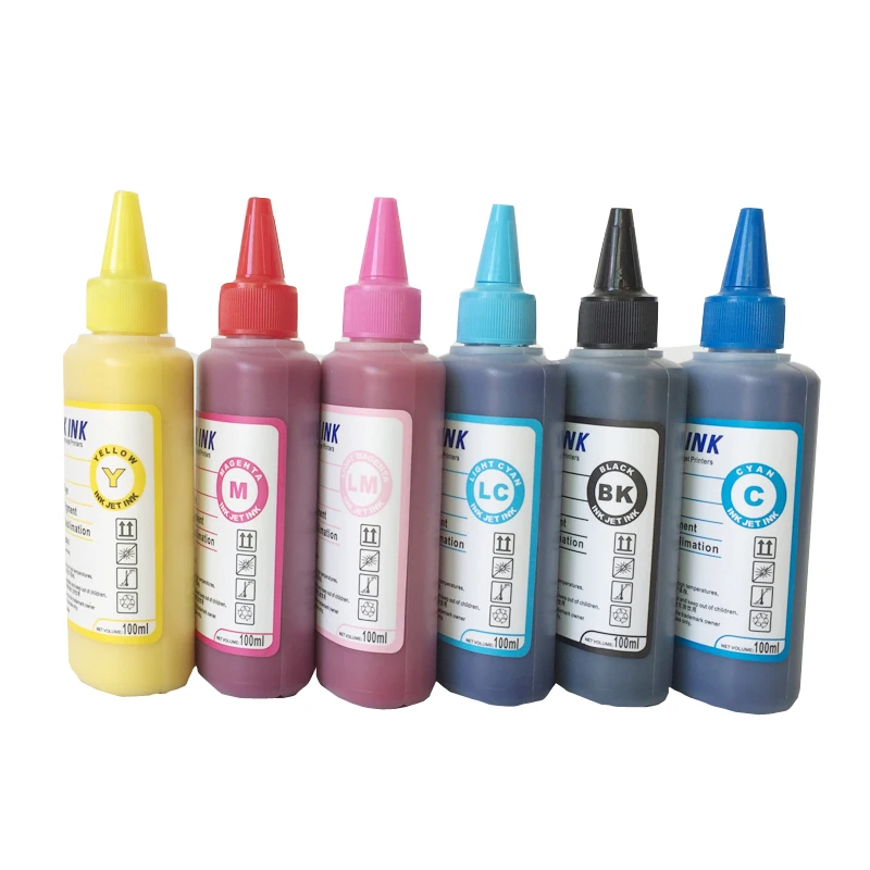 6*100ml Universal Refill Pigment Ink Compatible For Suitable for EPSON printer cartridges