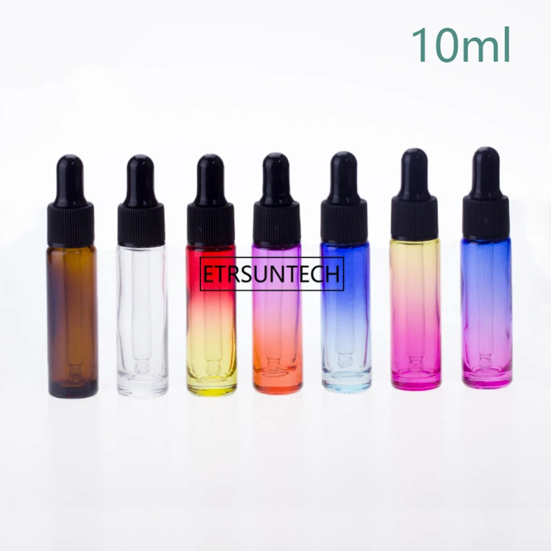 150pcs 10ml Glass Dropper Bottle With Black Lid Portable Glass Eye Dropper Aromatherapy Esstenial Oil Bottle F2479