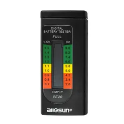 All-sun BT20 vendita calda Tester batteria digitale per uso domestico 1.5V 9V AAA AA C D strumento di capacità della batteria in dimensioni tascabili