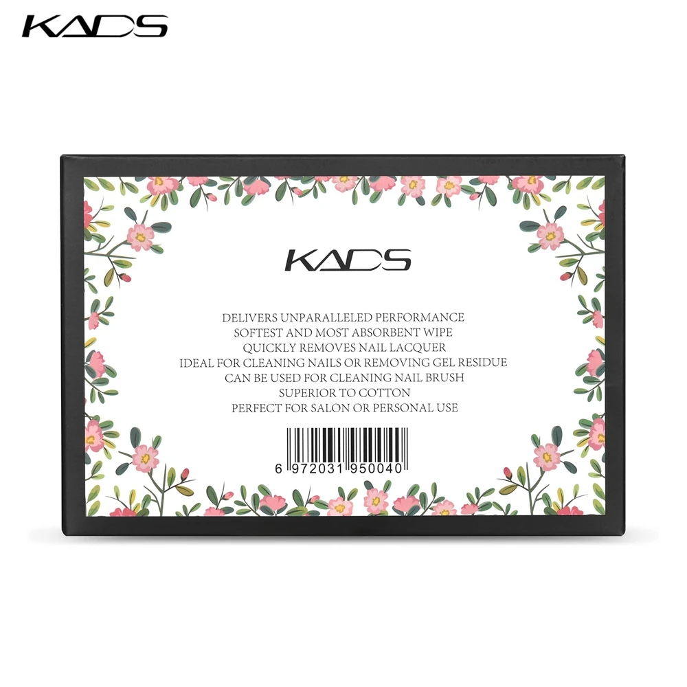 KADS 600 pz Nail Polish Remover salviette per unghie tovaglioli di cotone senza pelucchi per Gel Polish Cleaner Cotton Nails Pads strumento di carta morbido